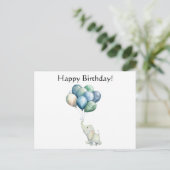 Eléphant mignon avec Balloons Carte postale (Debout devant)