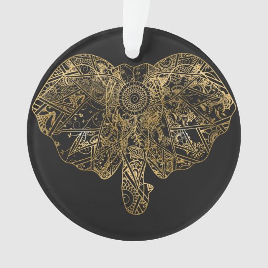 Eléphant mignon dessiné à la main Fleur de henné (devant)