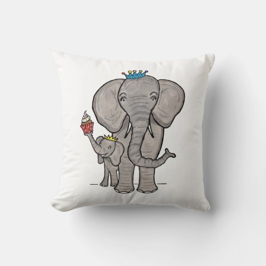 Eléphant mignon et coussin bébé (Recto)