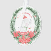 Eléphant mignon | Premier Noël personnalisé (devant)