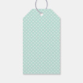 Elephant Mint Green Polka Dot Baby shower Favor Cadeaulabel (Achterkant)