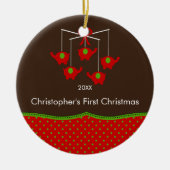 Elephant Mobile Baby's eerste kerst Ornament (Voorkant)