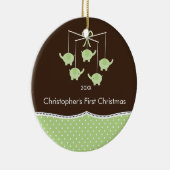 Elephant Mobile Baby's eerste kerstsieraad Keramisch Ornament (Rechts)