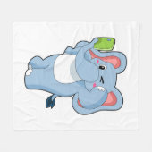 Elephant Mobile Fleece Deken (Voorkant (Horizontaal))