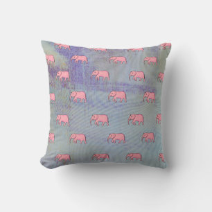 Elephant Modern Baby voor kinderen Roze Blauw Kussen