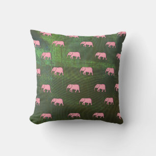 Elephant Modern Baby voor kinderen Roze Groen Kussen