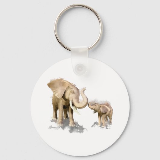 Elephant Moeder & Kind 2 Sleutelhanger (Voorkant)