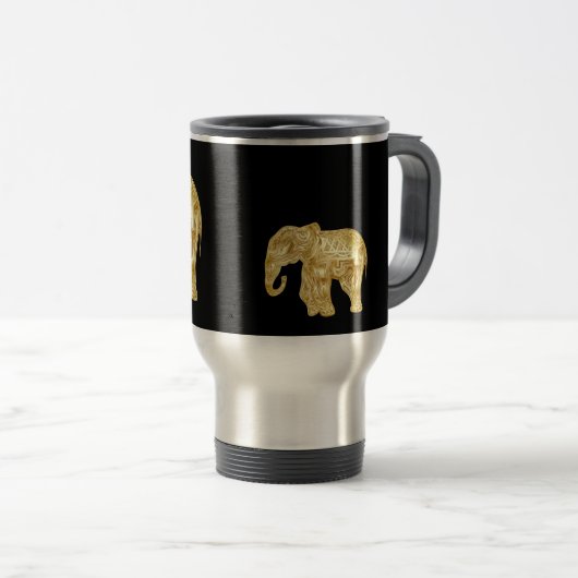 Elephant mok Black en Gold (Voorkant rechts)