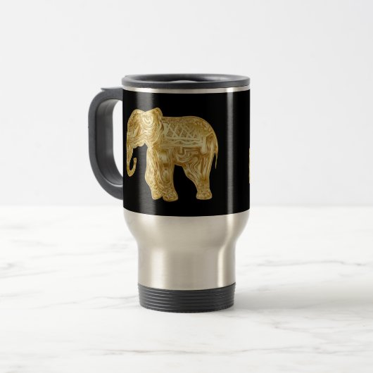 Elephant mok Black en Gold (Voorkant links)