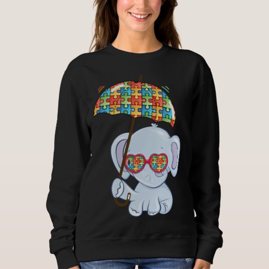 Elephant Mom Autism Child Awareness Choose Kindnes Trui (Voorkant)