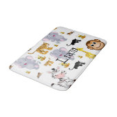 Elephant Monkey Tiger Bathroom Mat (Gekanteld)