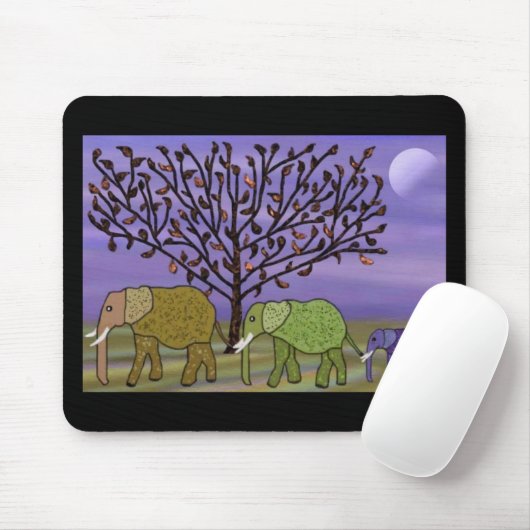 Elephant Moon Mousepad Muismat (Met muis)