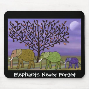 Elephant Moon Mousepad Muismat