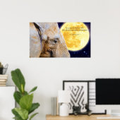 Elephant, Moon & Wisdom Quote Motivatie Poster (Thuiskantoor)
