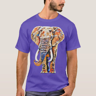 Elephant Motif african Animals Mammal colorful Ele T-shirt