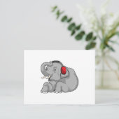 Elephant Music-hoofdtelefoon Briefkaart (Staand voorkant)