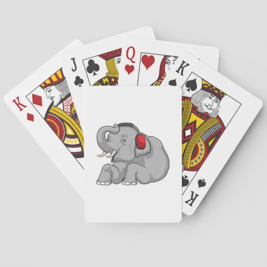Elephant Music-hoofdtelefoon Pokerkaarten (Achterkant)