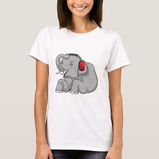 Elephant Music-hoofdtelefoon T-shirt (Voorkant)