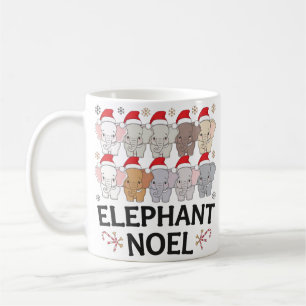 Elephant Noel Mug : Festive Holiday Cheer
