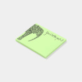 Éléphant noir - notes de post-it (Incliné)