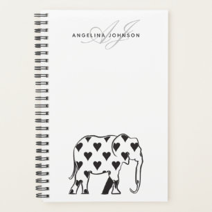 Éléphant Nom Simple Noir et Blanc