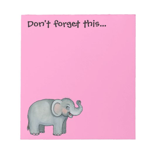 Elephant Note Pad Notitieblok (Voorkant)