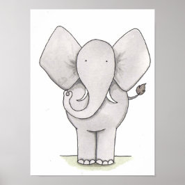 Elephant Nursery Art Poster