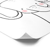 Elephant Nursery Print Black white modern Safari (Hoek)