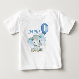 Elephant Oerwoud Blue Baby Birthday