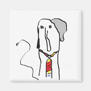 Elephant Office Worker Magneet