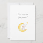 Elephant on Moon Baby Shower Invitation (Dos)