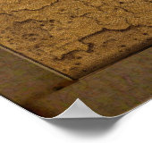 Elephant on Rustic Map of Africa Art Poster (Hoek)