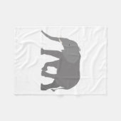 Elephant-ontwerp Fleece Deken (Voorkant (Horizontaal))