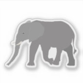 Elephant-ontwerp Sticker (Voorkant)
