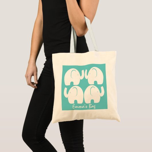 Elephant-ontwerp Tote Bag (Voorkant (product))