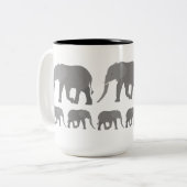 Elephant-ontwerp Tweekleurige Koffiemok (Voorkant links)