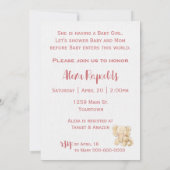 Elephant op een Moon Baby shower Kaart (Achterkant)