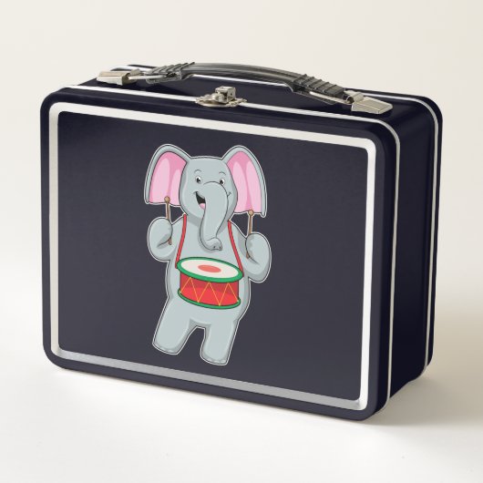 Elephant op Music met Drum (Voorkant)