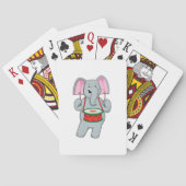 Elephant op Music met Drum Pokerkaarten (Achterkant)