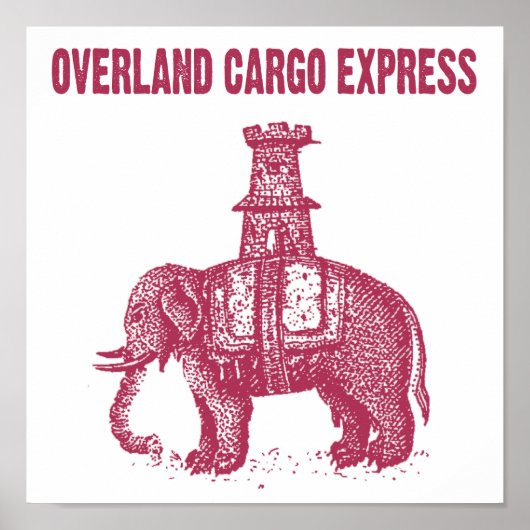 Elephant Overland Cargo Express Poster (Voorkant)