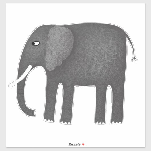 Elephant Pachyderm Sticker (Vel)