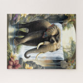 Elephant Painting Jigzaag Puzzle Legpuzzel (Horizontaal)