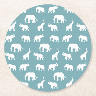 Elephant Paper-Onderzetter Ronde Kartonnen Onderzetter