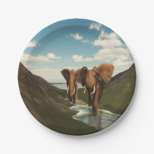 Elephant Papieren Bordje
