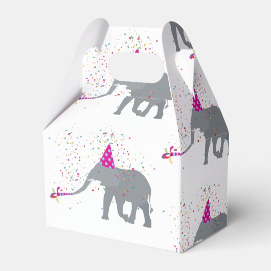 Elephant Partding - Dieren met een partij Bedankdoosjes (Voorkant Zijde)