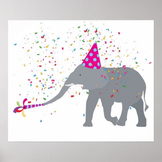 Elephant Partding - Dieren met een partij Poster (Voorkant)