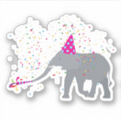 Elephant Partding - Dieren met een partij Sticker (Voorkant)