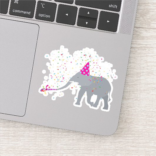 Elephant Partding - Dieren met een partij Sticker (Detail)
