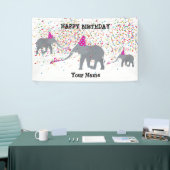 Elephant Partding - Dieren op de Birthday Party Spandoek (Beurs)