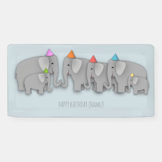 Elephant Party Banner (Horizontaal)